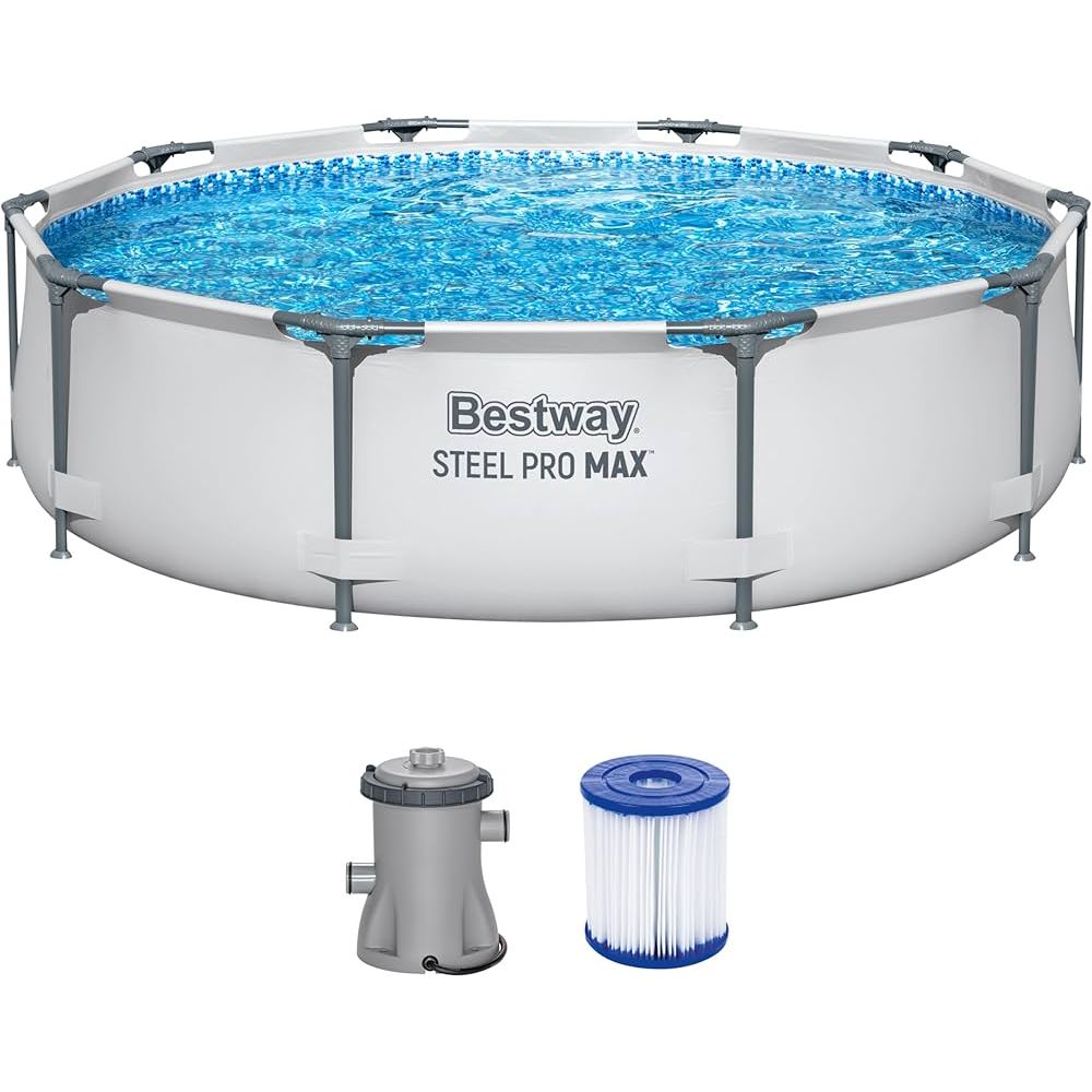 Kolam Family BESTWAY 56416 STELL PRO FRAME POOL + FILTER 366x76cm KOLAM TANPA TIUP mainan anak