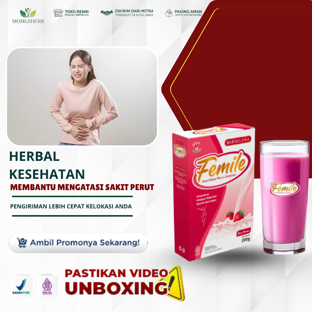 Susu Etawa Femile - Atasi Sakit Perut Sebelah Kanan Kiri,Jamu sakit Perut Saat Haid, Mencret, Lemas,