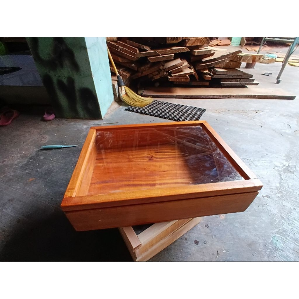 custom box akrilik mix kayu