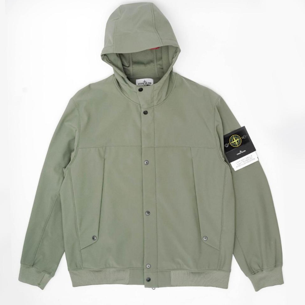 JACKET - HOODED JACKET LIGHT SOFTSHELL GREEN - BNIB - 100% ORIGINAL (JAKET)