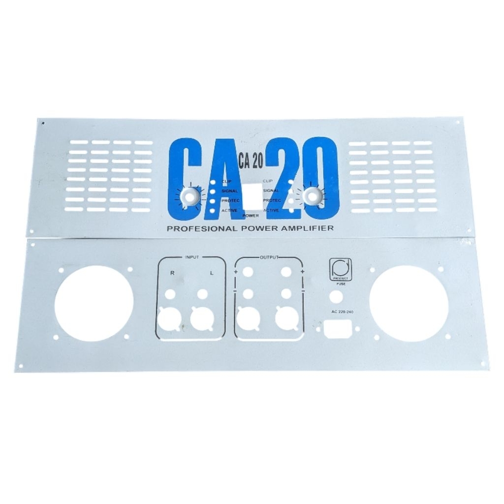 plat panel power ca 20 warna putih bahan besi tebal