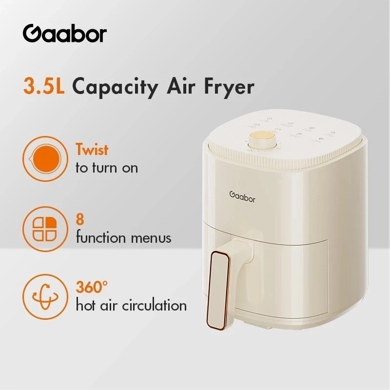 Gaabor MINI Air Fryer Kecil Low Watt Mesin Penggorengan Tanpa Minyak Kapasitas 2L