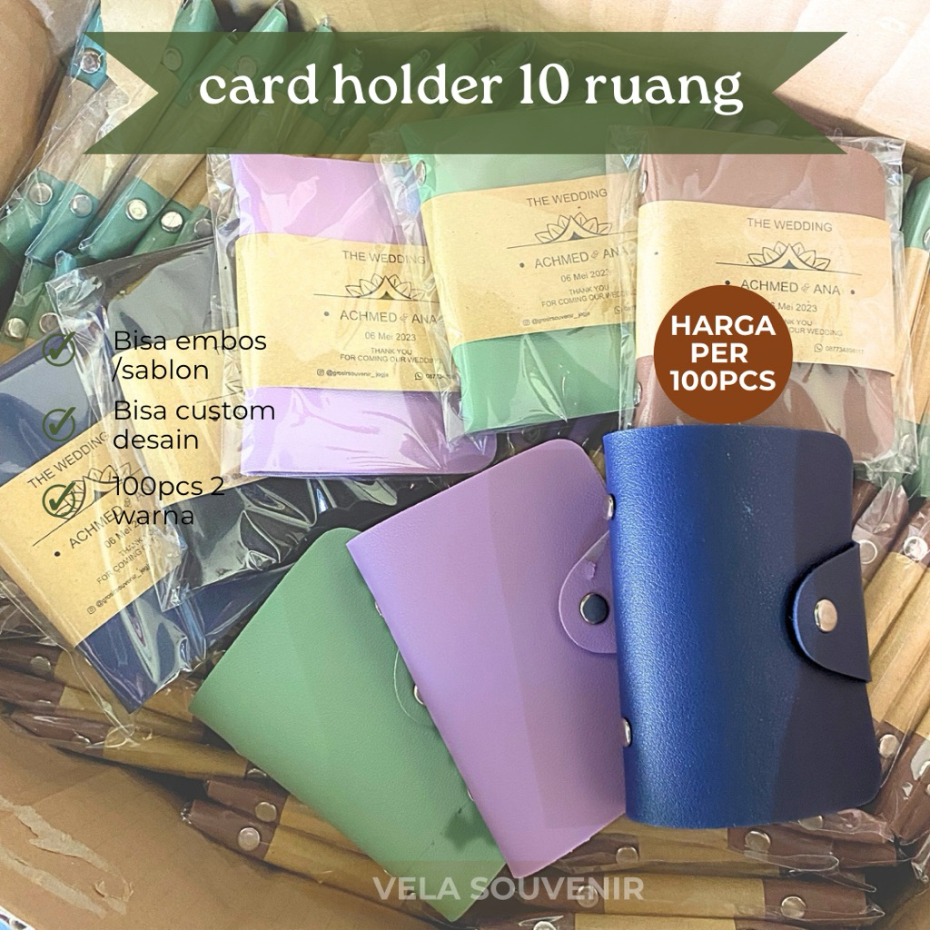 100pcs cardholder plastik / cardholder banyak ruang / cardholder 10 ruang / cardholder souvenir / so