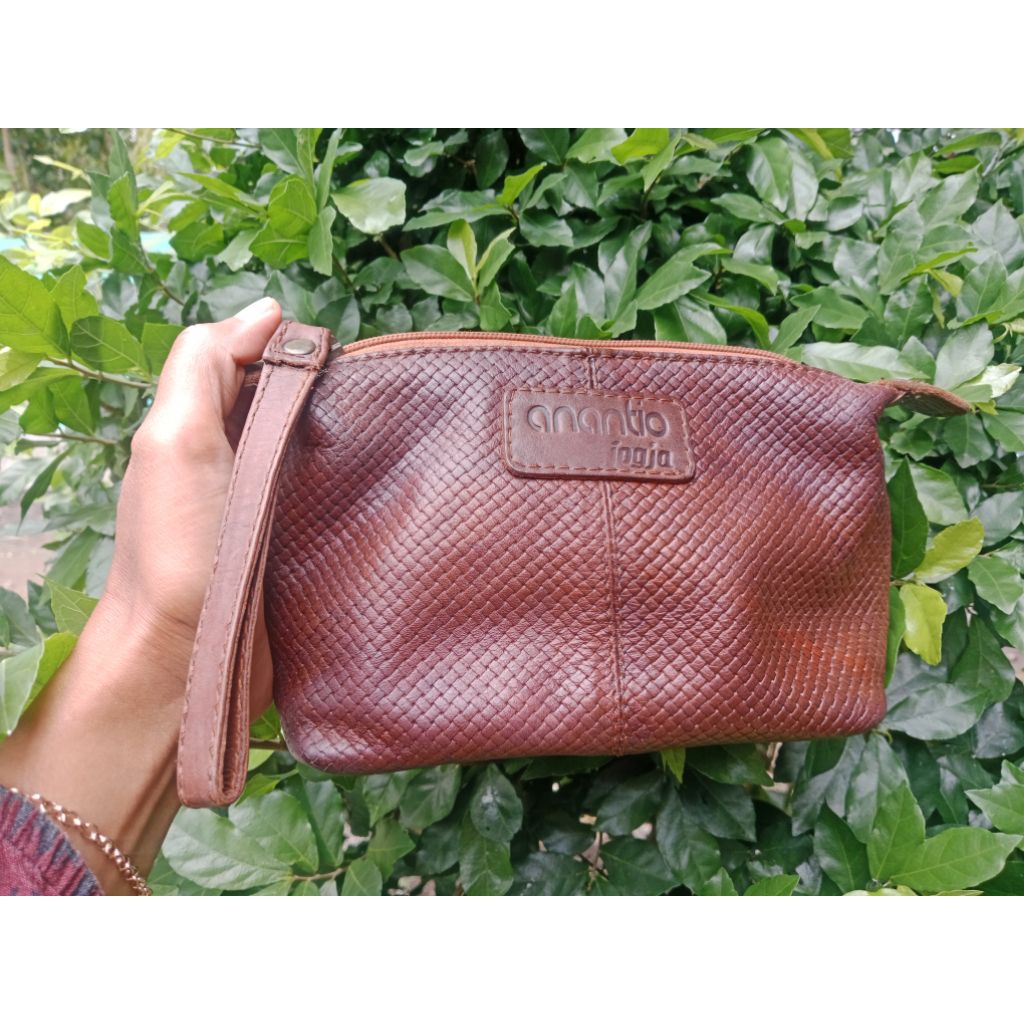 preloved dompet kulit asli abekani / anantio ori