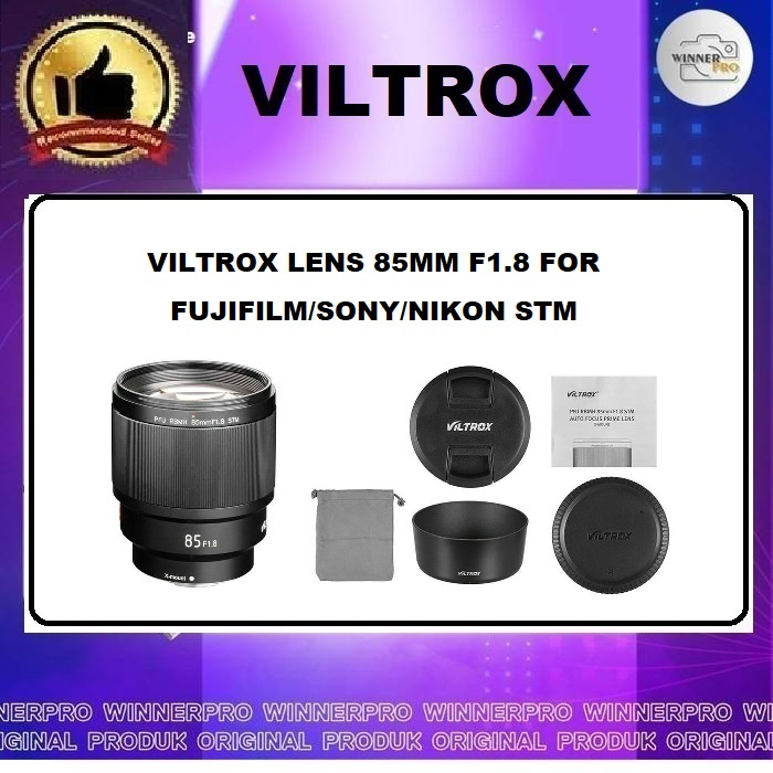 VILTROX LENS 85MM F1.8 FOR FUJIFILM/SONY/NIKON STM