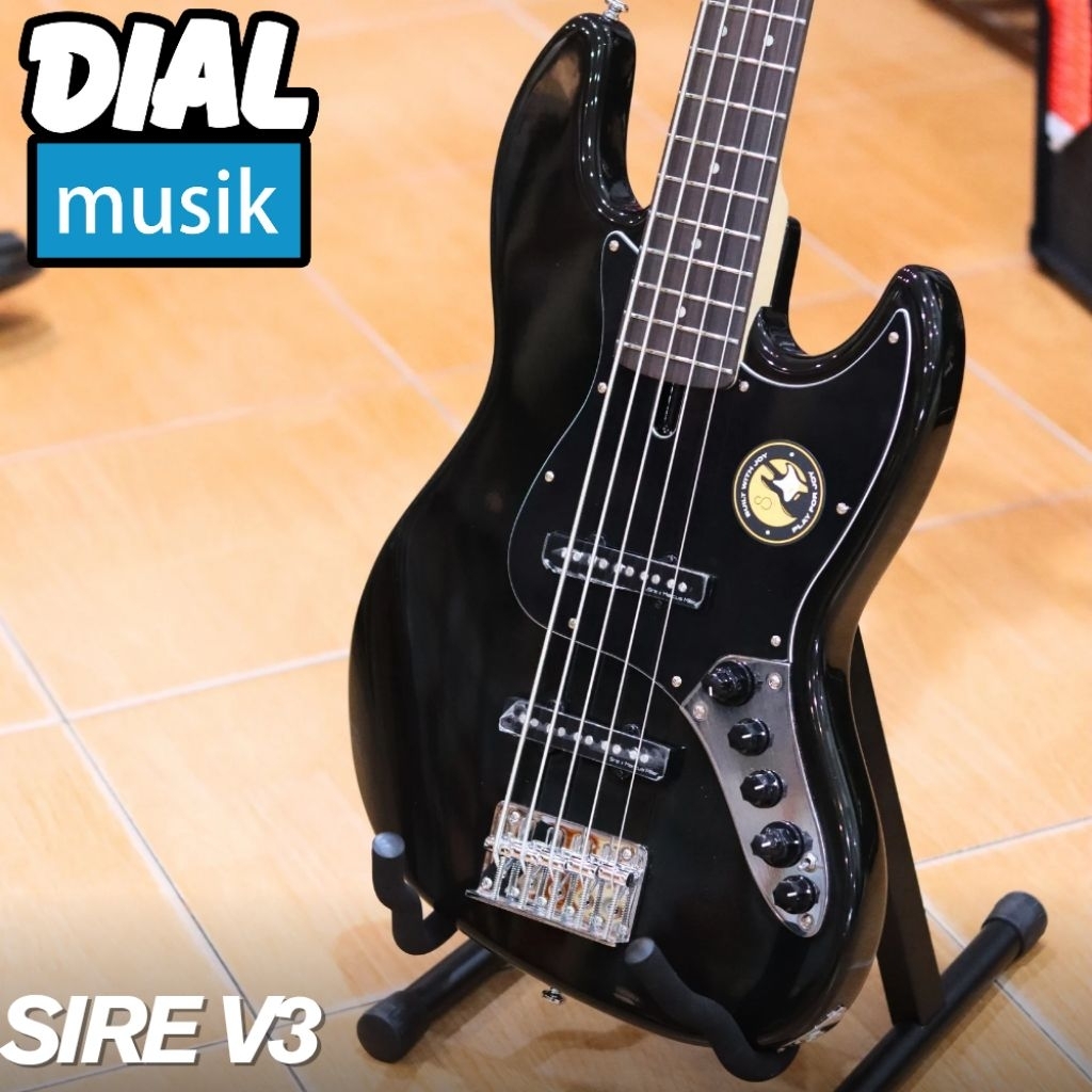 Sire V3 2nd Gen Marcus Miller Black Glossy 5 String - Bass 5 Senar BK