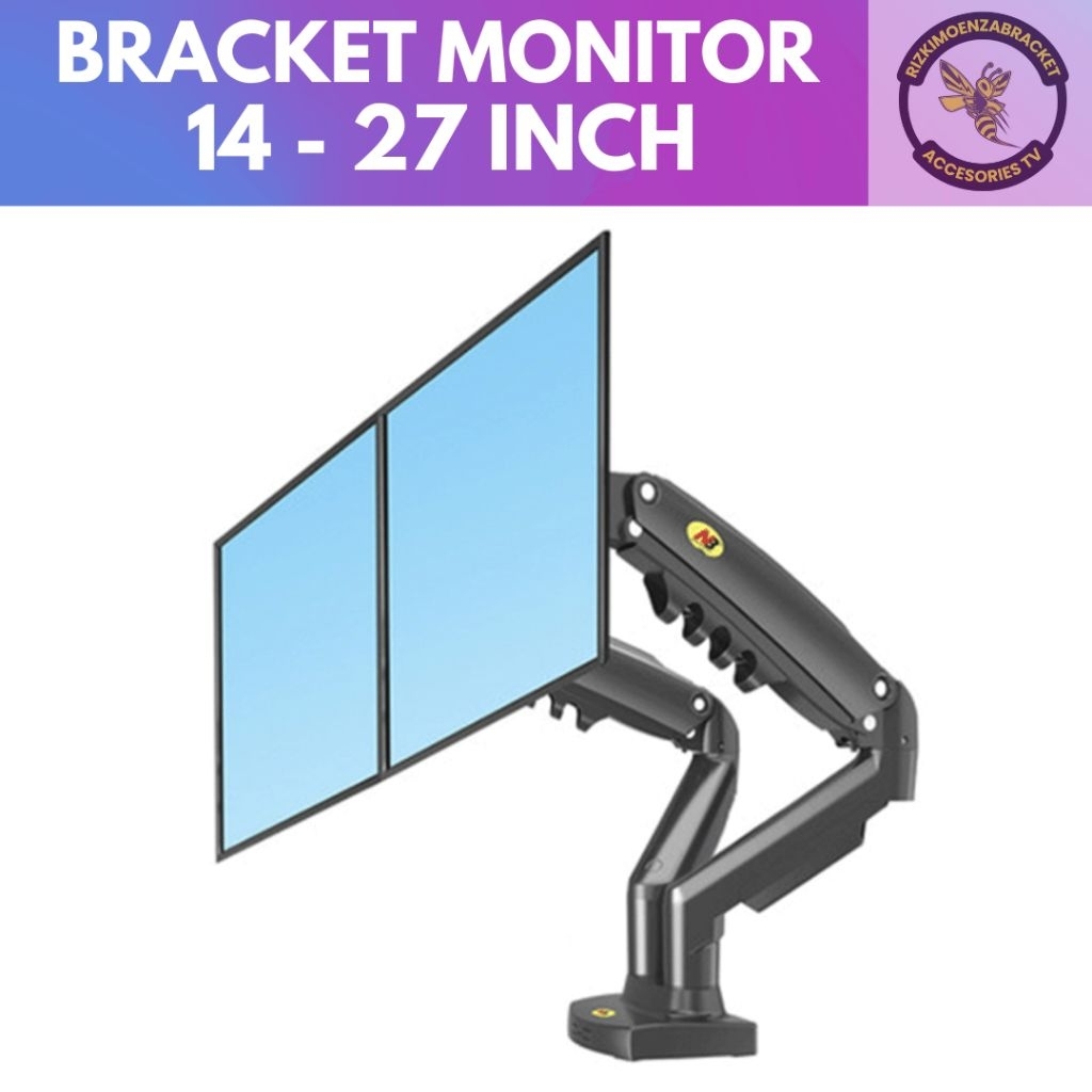 Bracket TV Monitor PC Gas Spring Dual Monitor NB F160 Monitor 17 - 27 Inch