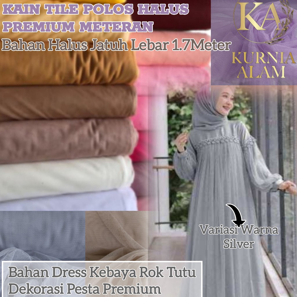 Grade A Kain Tile Polos Halus Premium Meteran Warna Burgundy Mahogany Lebar 170cm Bahan Dress kebaya