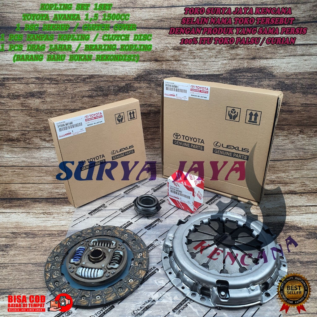 KOPLING SET 1SET PLAT KOPLING, BEARING KOPLING, DEKRUP AVANZA 1.5 RUSH VELOZ