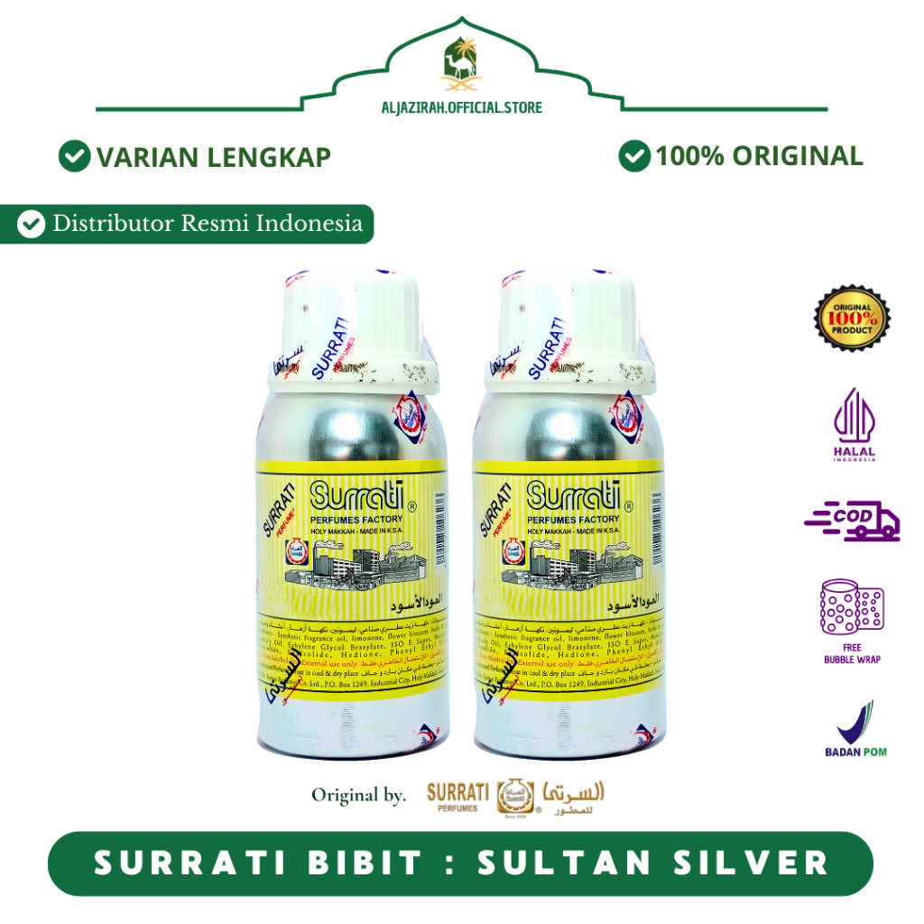 Parfum SULTAN SILVER 100gr | Parfum Surrati  | Bibit Minyak Wangi