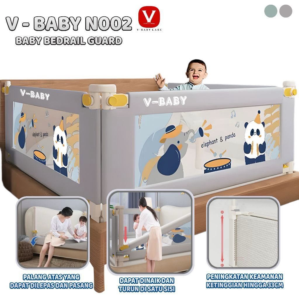 Pagar kasur bayi Bedrail bayi pengaman tempat tidur bayi