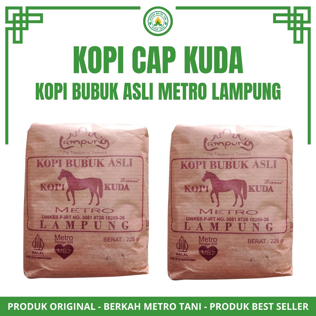 Kopi Cap Kuda - kopi Cap Kuda Baru - Kopi Jadul Cap Kuda Asli Metro - Kopi Bubuk Asli Lampung Kota M