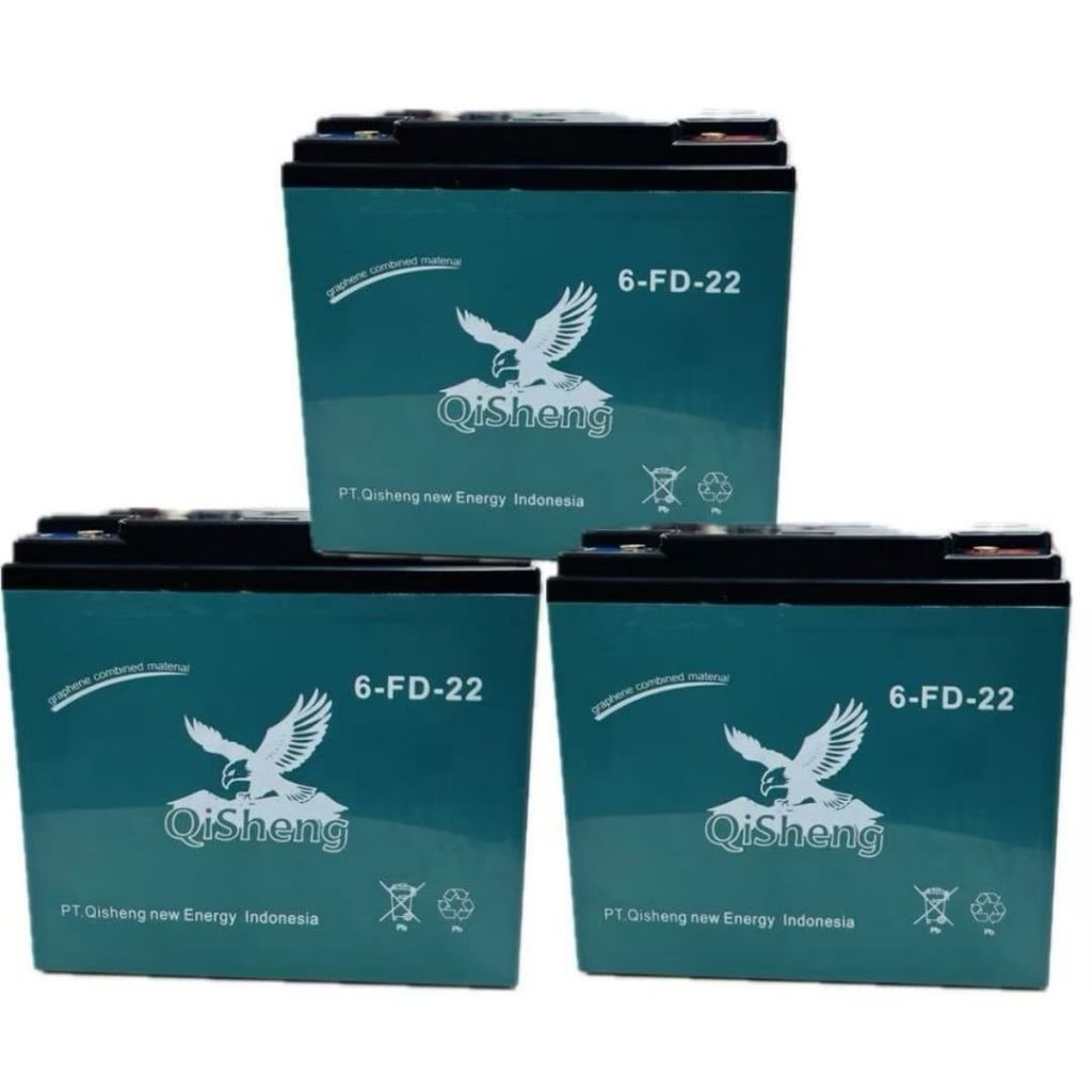 BATERAI 6 - DZF 20Ah 22Ah 1PCS Sepeda Listrik& Sepeda Motor Listrik