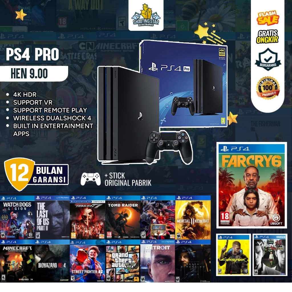 SONY - PS 4 Hen 9 Second HDD 500 GB - 1 TB Garansi 12 Bulan