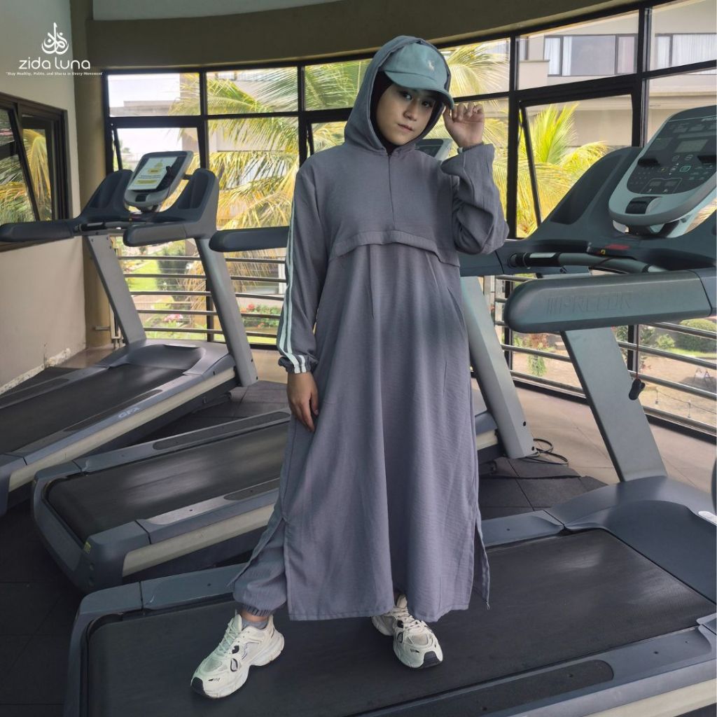 ZIDA LUNA KANIA | Setelan Olahraga Muslimah Millie Sport Set All Size Model Celana Joger