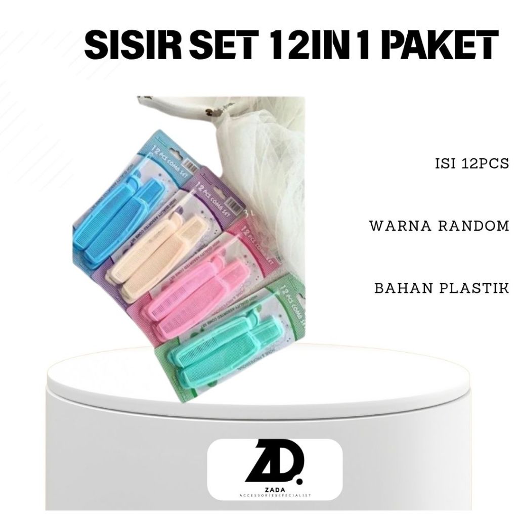 Sisir Set 12in1 Paket Sisir Rambut COD