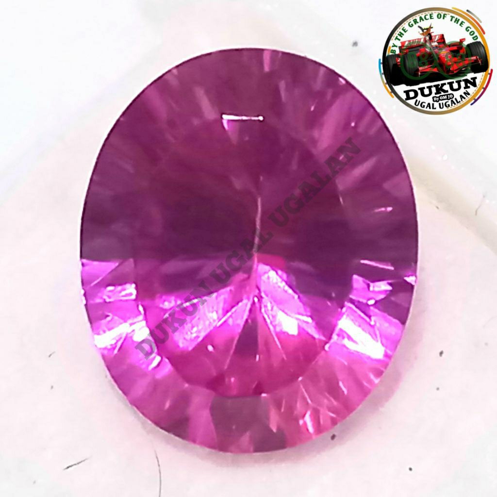 Batu Permata Merah Delima Custom Style Cutt Ruby Siam Rose Bangkok 9 Mohz Size Kantoran Istimewa