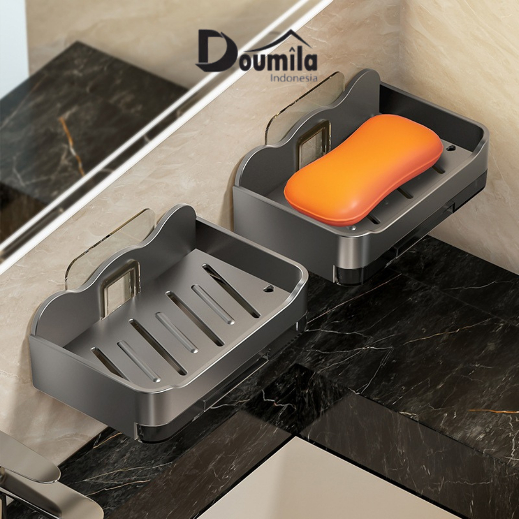 Tempat Sabun Batang Tempel Dinding - Wadah Sabun Dinding Tempel Aesthetic - Tempat Sabun Tanpa Bor