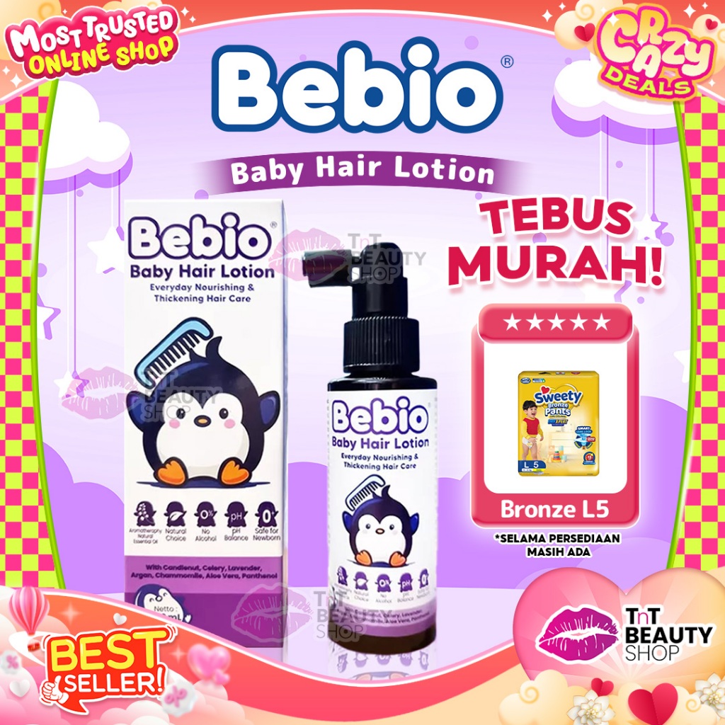 BEBIO Baby Hair lotion - Minyak Rambut Bayi 100ml | TnT Beauty Shop