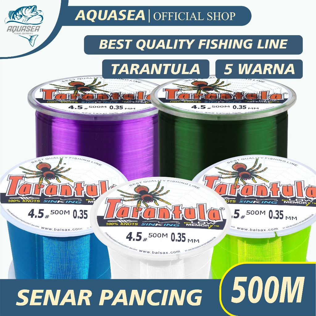 AQUASEA Tali Pancing TARANTULA 500Meter   Nilon  Pancing BahanNilon Pancing AntiKeriting SuperKuat