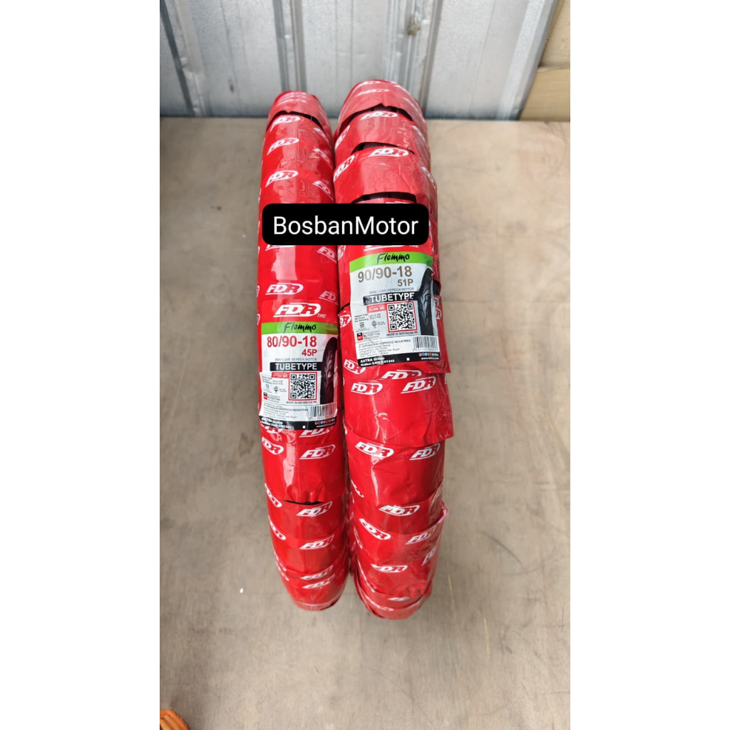 (PAKET SEPASANG) BAN FLEMMO ( 80/90-18 / 90/90-18 ) TUBETYPE   / BAN FLEMMO NO TUBLES / BAN MOTOR RI