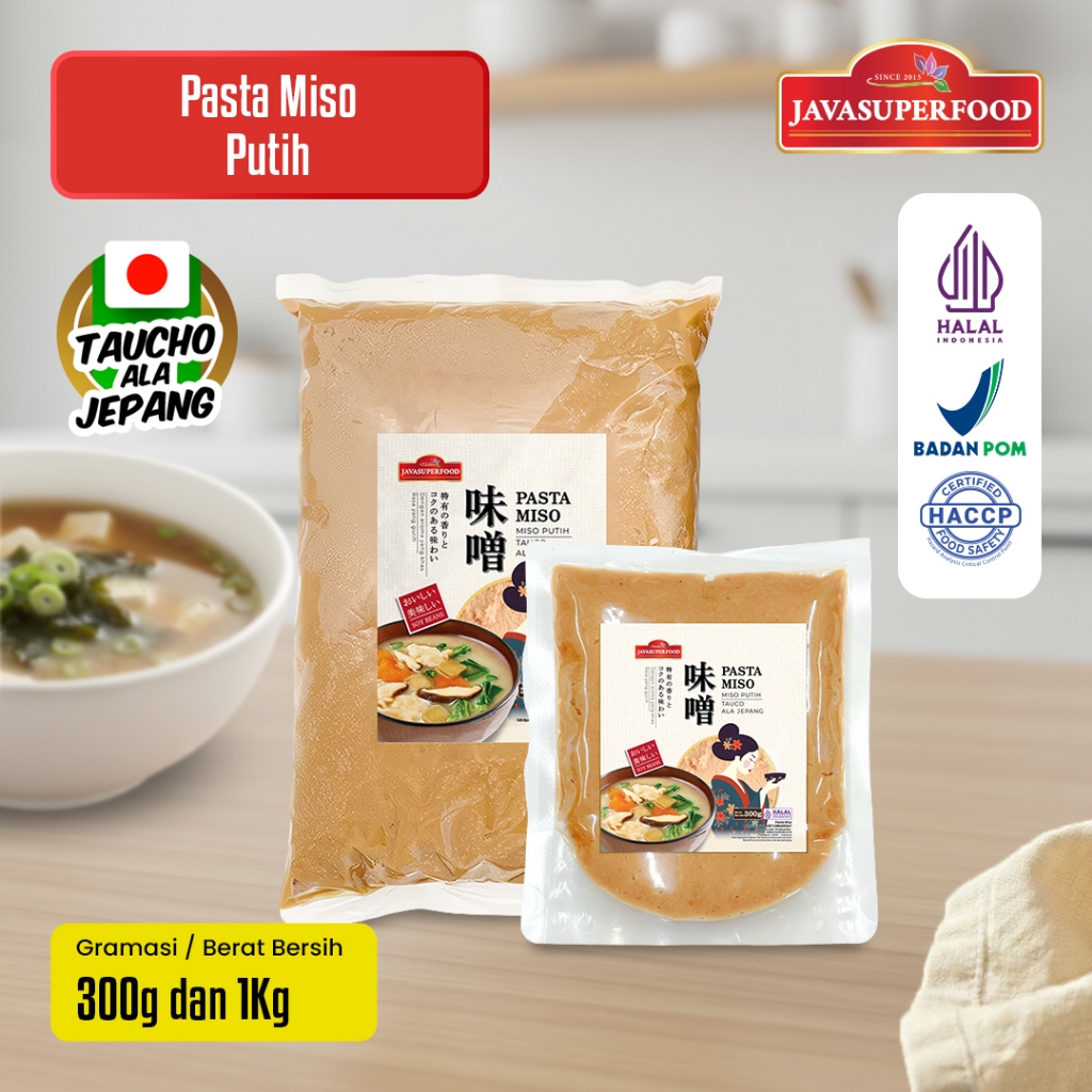 (HALAL) PASTA MISO PUTIH JAVA SUPER FOOD 300GR & 1KG / TAUCO ALA JEPANG UNTUK MISO SOUP RAMEN UDON /