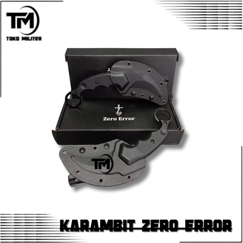 Zerro Error Cerambit Kydex Karambit Survival Kit Hitam
