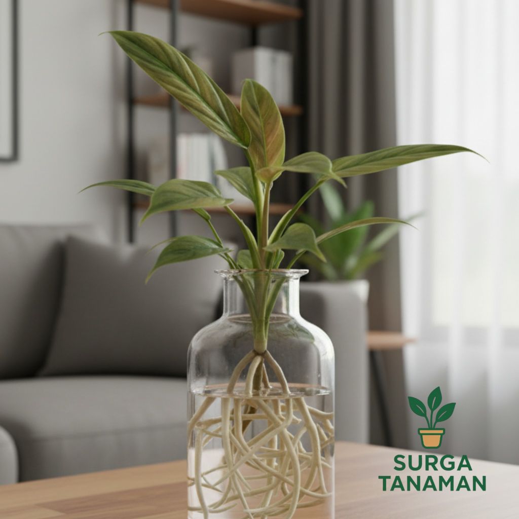 Tanaman media air philodendron subhastatum varigata - tanaman hias philodendron subhastatum varigata