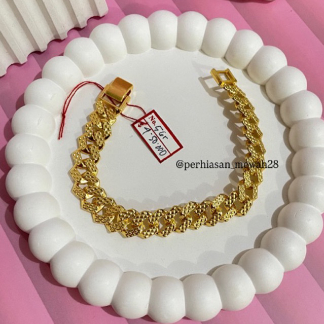 new gelang sisik naga polos wanita rantai medan gold