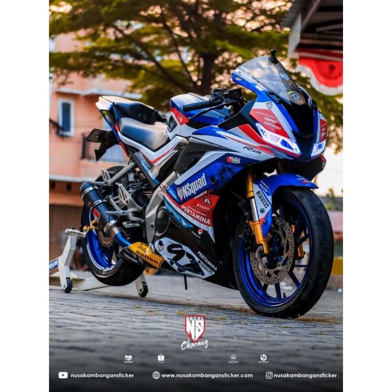 Decal Stiker Motor YAMAHA R15 V3 / R15 V2 / R15 V4 MANDALIKA LIVERY Full Body Sticker Custom Variasi