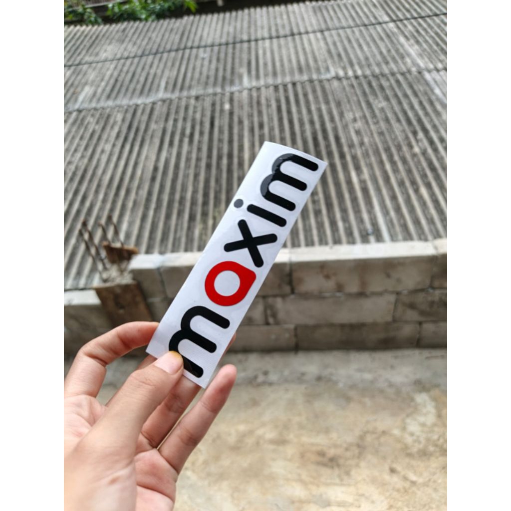 stiker cutting logo timbul maxim