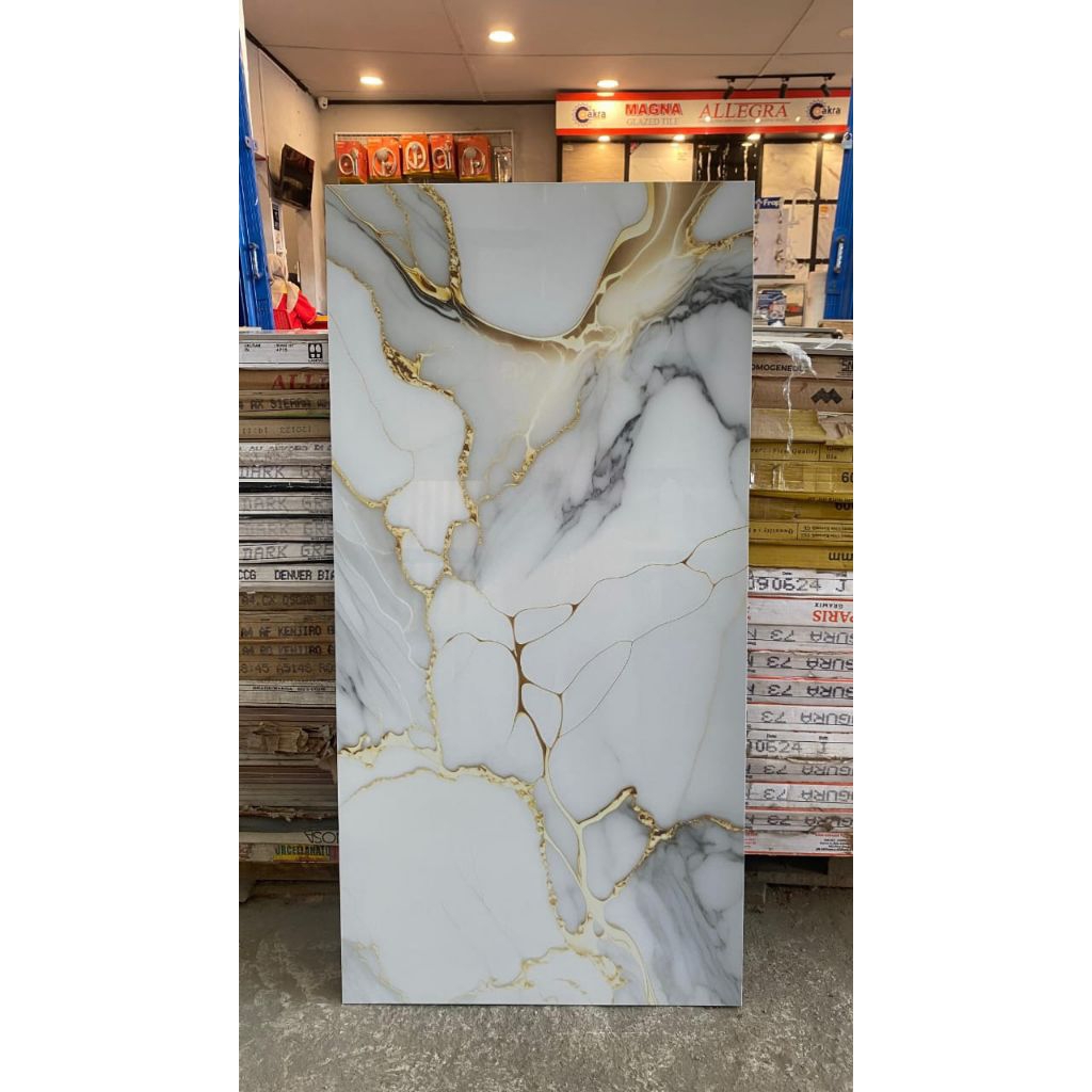 GRANIT LANTAI MOTIF MARMER 60×120 GLOSSY