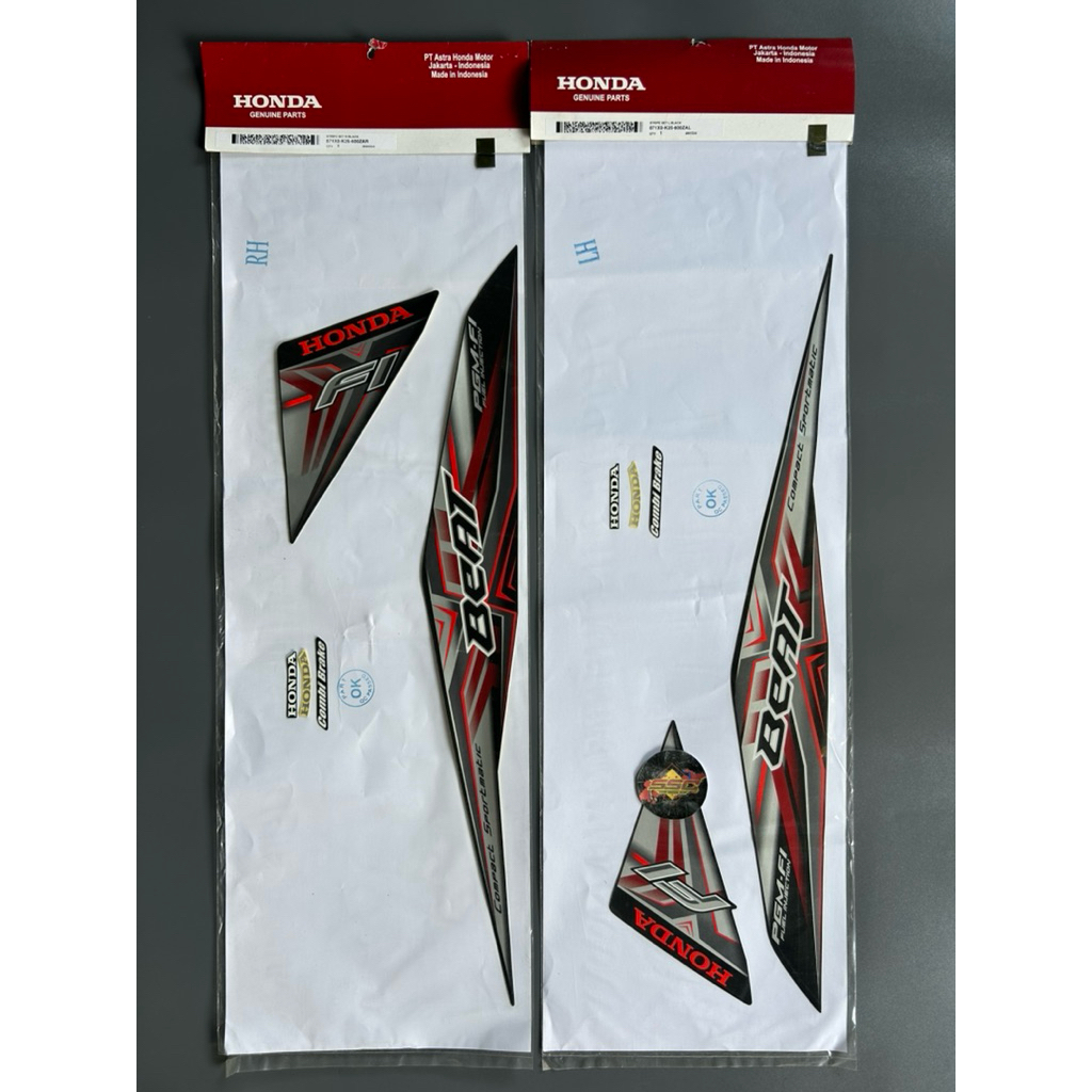 STRIPING STIKER BEAT FI ESP 2015 HITAM ORIGINAL AHM
