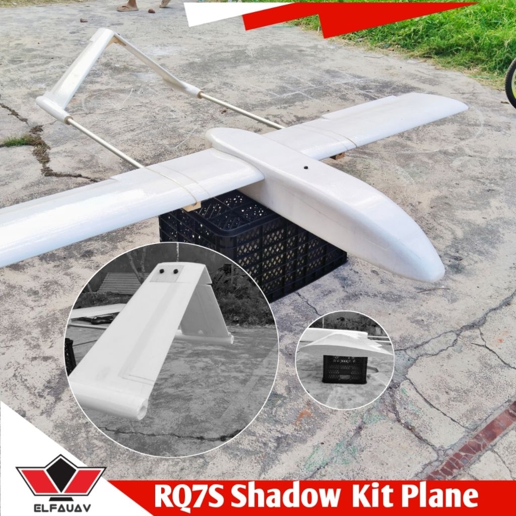 RQ7 SHADOW RC PLANE KIT L SIZE PESAWAT RC BRUSHLESS DRONE MILITER DUPLICATE PESAWAT UAV MILITARY