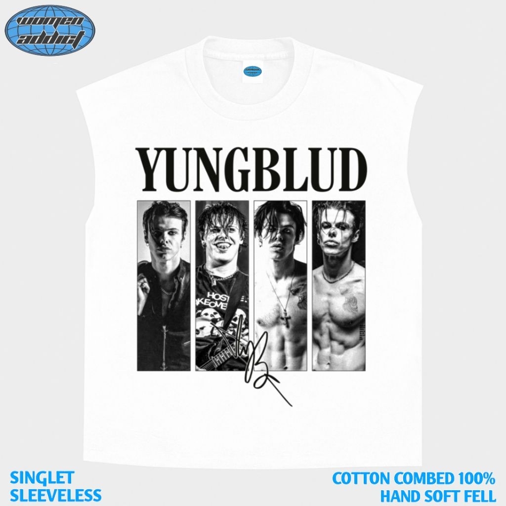 KAOS BAJU SINGLET YUNGBLUD | SINGLET PUTIH | SINGLET BAND | KAOS BAND | BAND METAL | LEKBONG PRIA | 