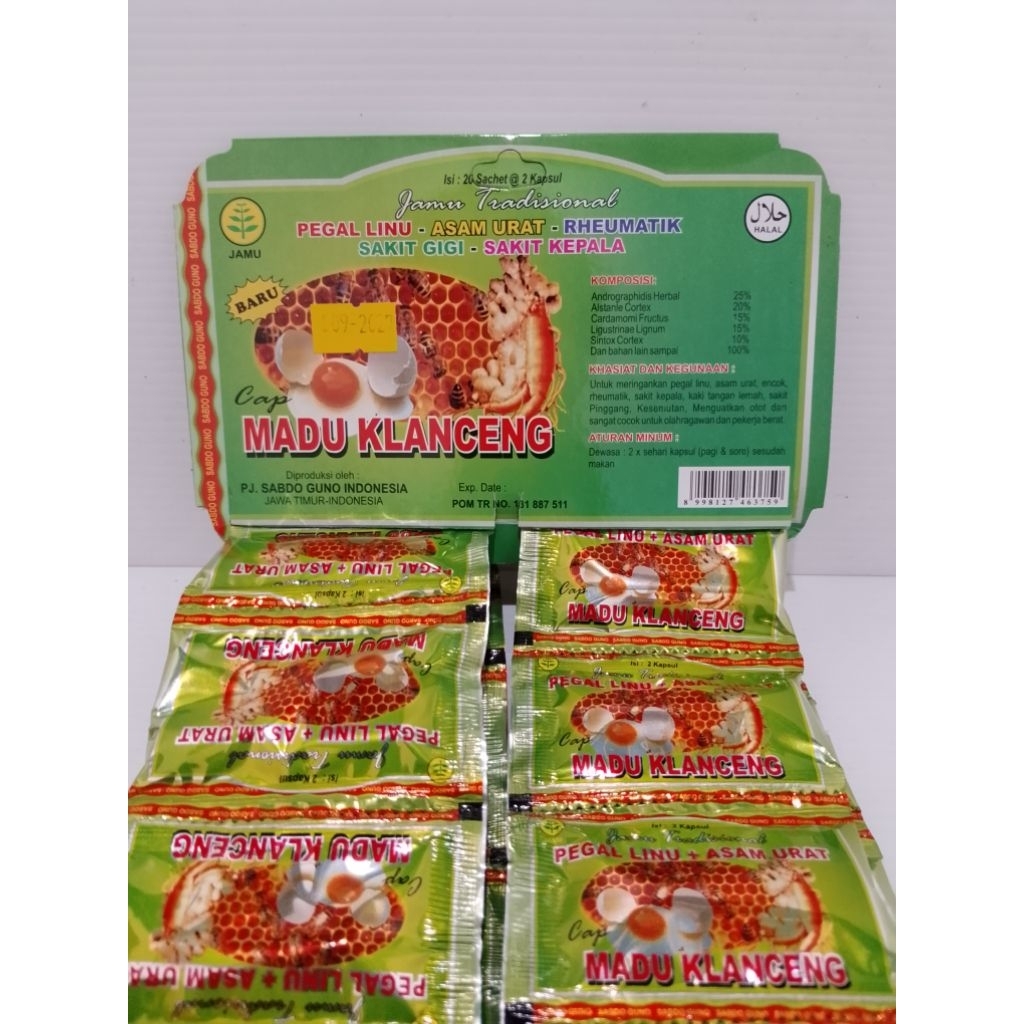MADU KLANCENG kapsul asam urat 100% original