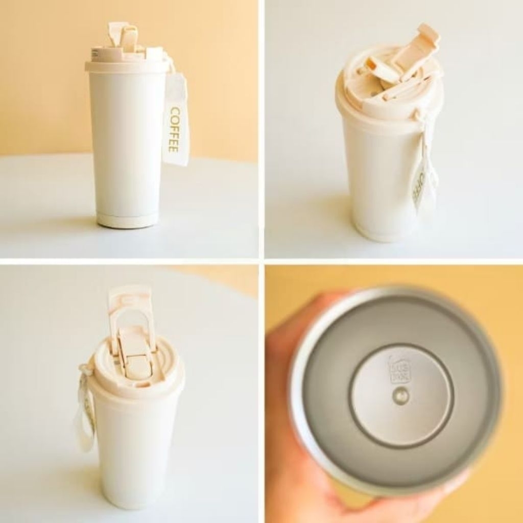 Shoporenku Tumbler Kopi Kenangan Polos Stainless Steel Sus 316. Termos Kopi 530Ml Mug Gelas Tahan