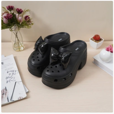 ATARU Sandal Wanita Clogs Platform - Hitam