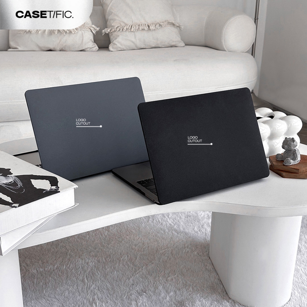 MacBook Sand Texture Case with Logo Cut Out Hard Case Compatible for MacBook Pro 13” / MacBook Air 1