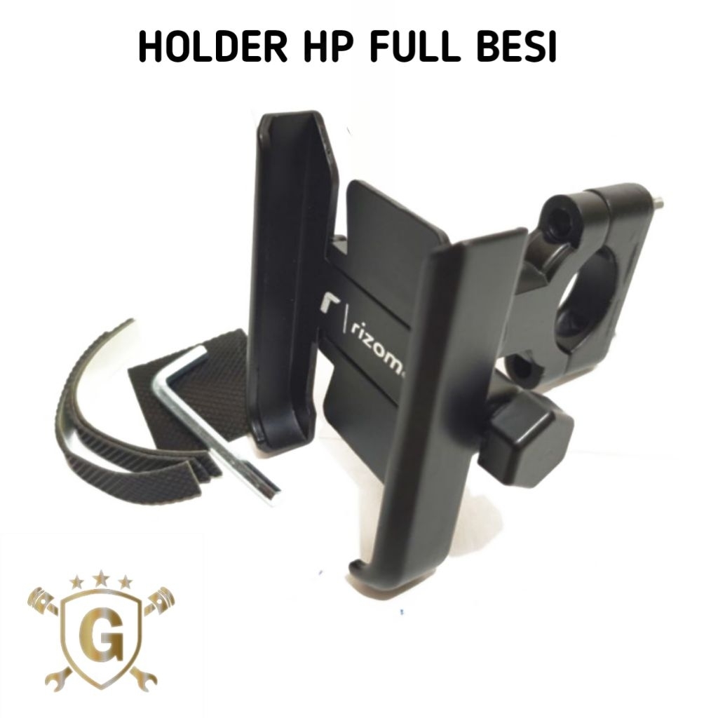 Holder HP Motor Bahan Full besi Motor Stang Bulat Adv Pcx Beat Street Vixion