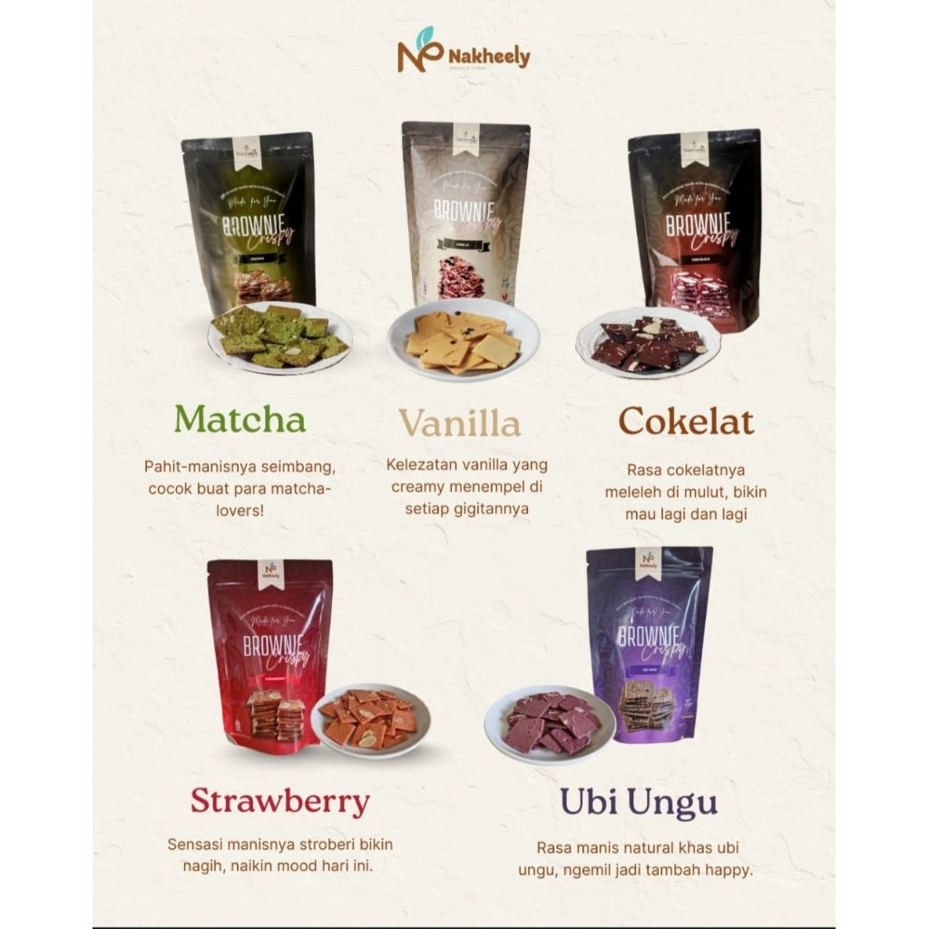 CHOCO ALMOND CHEESE BROWNIE CRISPY | KUE BROWNIES 75g