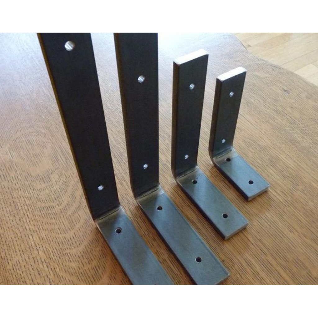 Bracket besi siku L rak tempel dinding / besi penyangga rak pangkon dinding