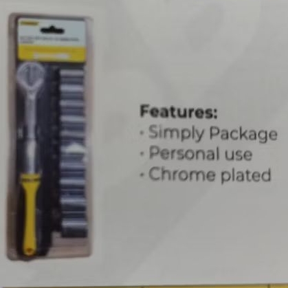 krisbow socket set SQ1/2" 10-24mm 11 pcs