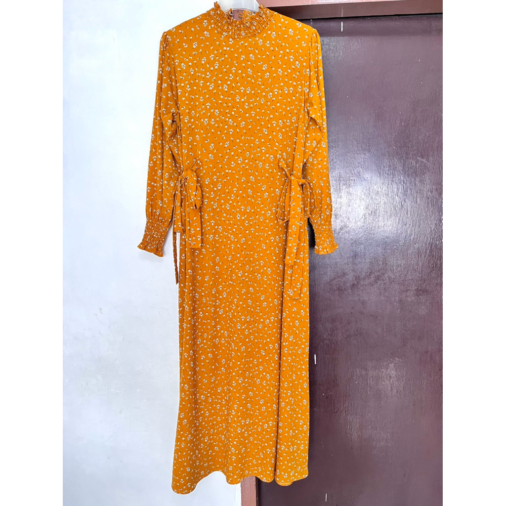 Dress Mustard / gamis mustard / gamis nobby / abaya / gamis