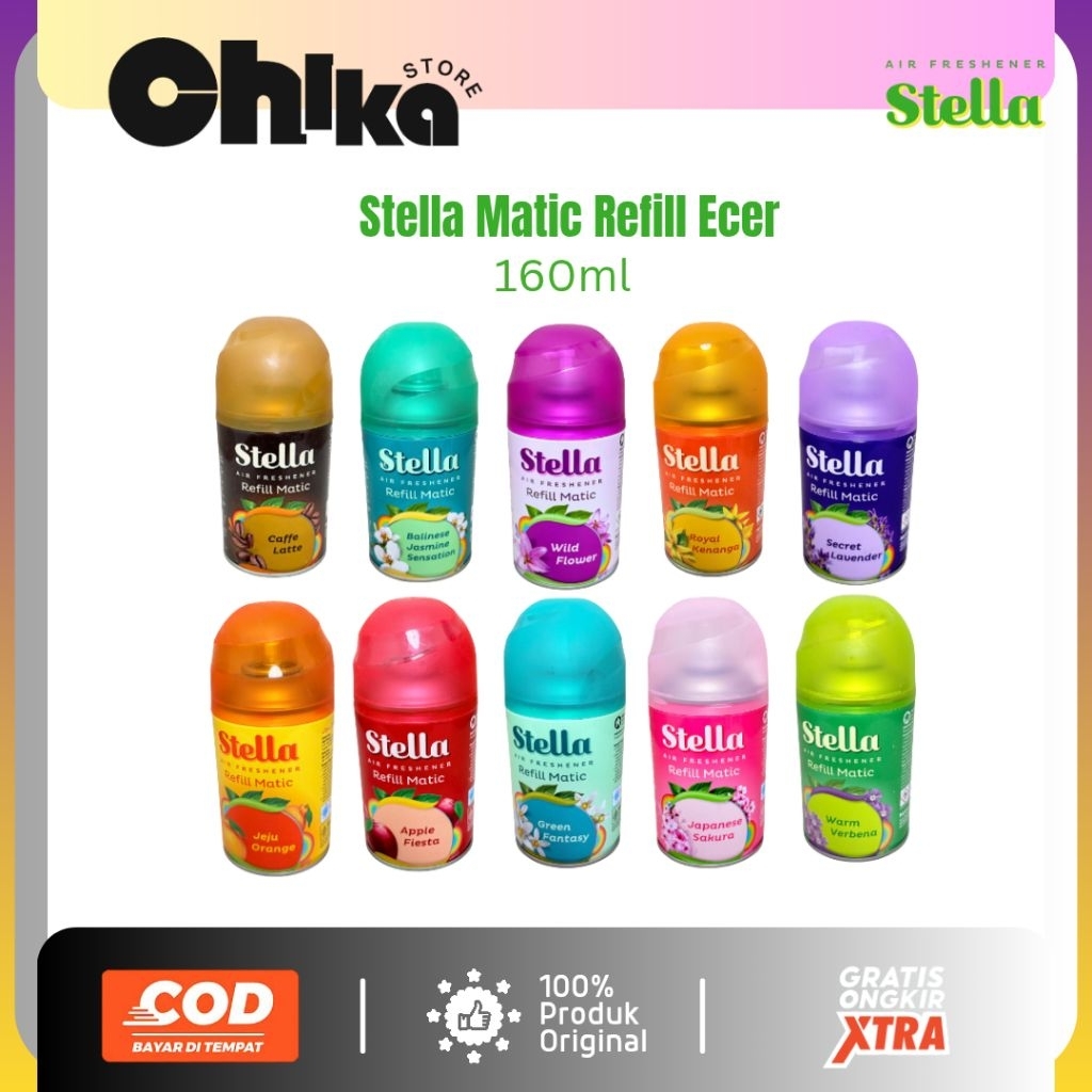 Stella Matic Refill Air Freshner Isi Ulang 160ml | Isi Ulang Pengharum Ruangan Otomatis - ECER