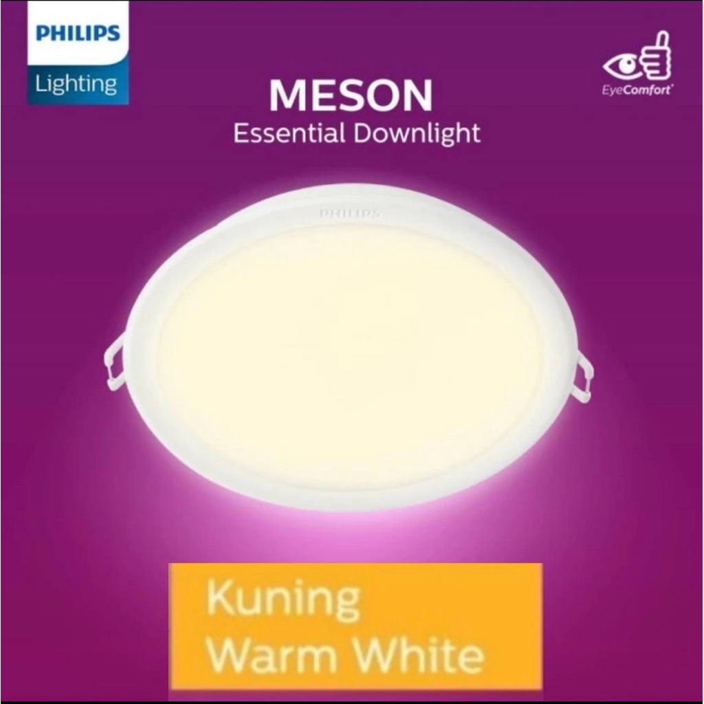 Lampu LED PHILIPS Downlight Meson Kuning Warm White 3000K 3.5 5 9 13 17 21 24 Watt