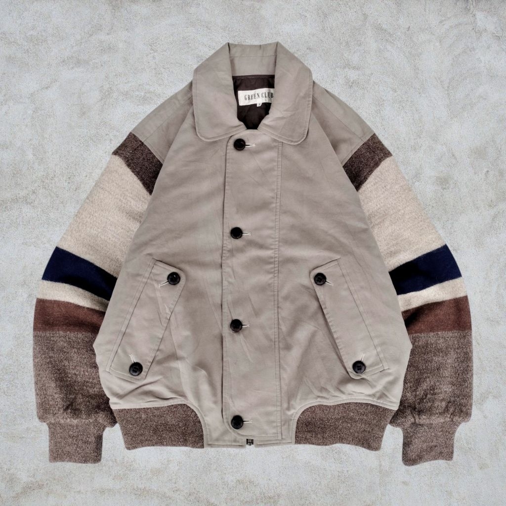 Green Clubs Suede Vintage Casual Jacket