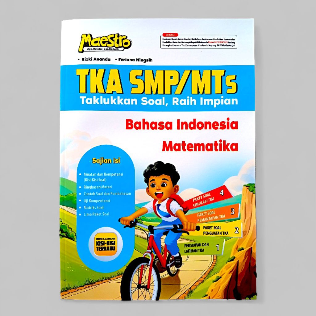 Buku MAESTRO TKA SMP MTs 2026 Bahasa Indonesia Matematika