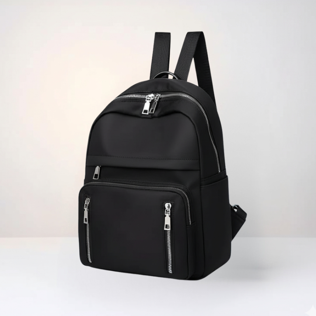 Tas Punggung Korean Style Wanita Kekinian Mini Backpack Hitam Simple Casual Tas Ransel Wanita