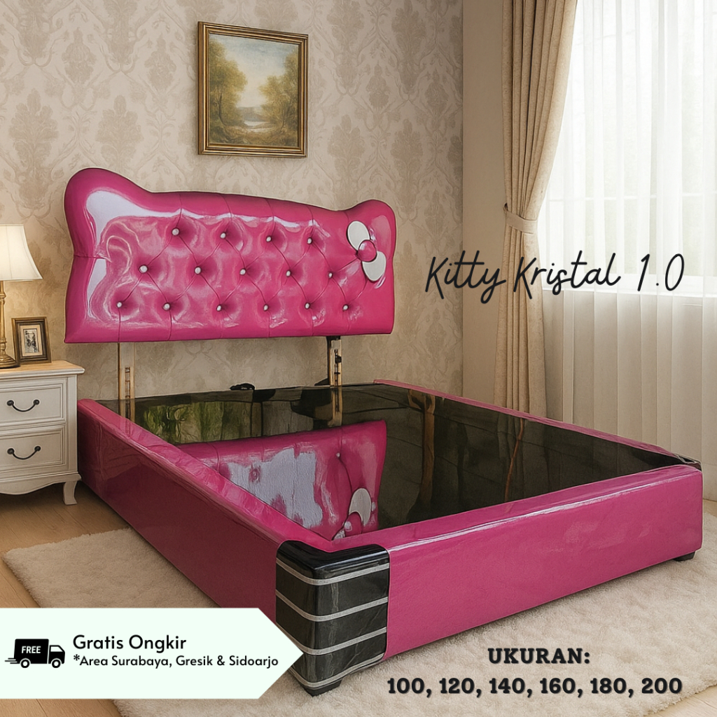 Divan OSCAR Kayu Kokoh SERI KITTY  | DIVAN + SANDARAN ALL SET [JATIM AREA]